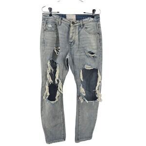 OneTeaspoon Jeans Womens 25 Freebirds Light Blue Distressed Ripped Denim‎ EUC